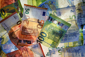 Deutschland  Bremen - gemischte Eurobanknoten