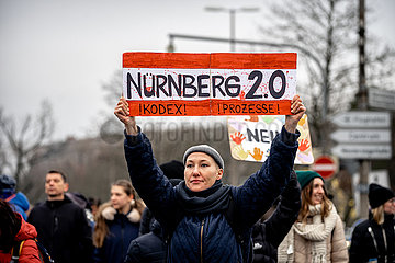 Querdenken Demonstration in Nuernberg