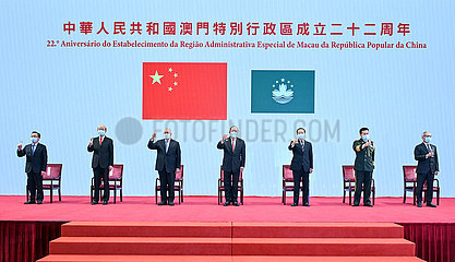 China-Macao-22nd-Jubiläum-Rückkehr nach Motherland-Rezeption (CN)