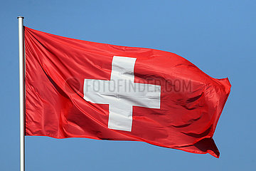Iffezheim  Deutschland  Nationalfahne der Schweiz