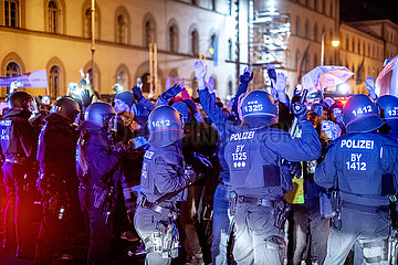 Illegale Querdenken Demo / Spaziergang in München