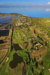 France. Charente-Martime (17) Ile de Ré island. Aerial view of Trousse-Chemise golf