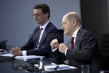 Olaf Scholz  Ministerpraesidentenkonferenz