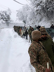 Pakistan-Murree-heftiger Schnee