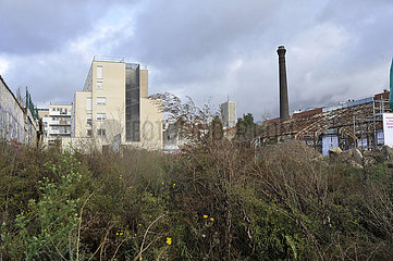 FRANKREICH. Seine-Saint-Denis (93) Montreuil. Industrielle Wasteland-alte Gipsfabrik