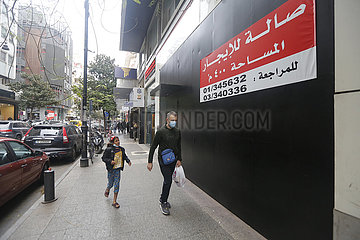 Libanon-Beirut-Finanzkrise-Shops-Herunterfahren