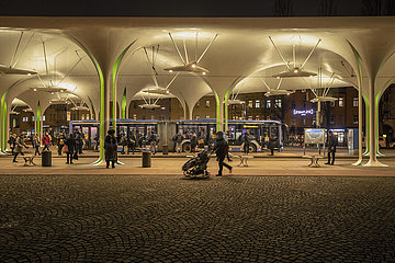 Tram- und Busbahnhof Münchner Freiheit  10. Januar 2022