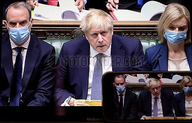 Großbritannien-London-Boris Johnson-PMQ-Entschuldigung