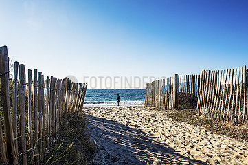 Frankreich - Provence - Giens Halbinsel. Almanarre Beach.