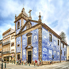 Portugal. Porto. Azulejos von Kapelle Das Palmas