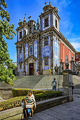 Portugal. Porto. Santo Ildefono-Kirche mit Azulejos bedeckt