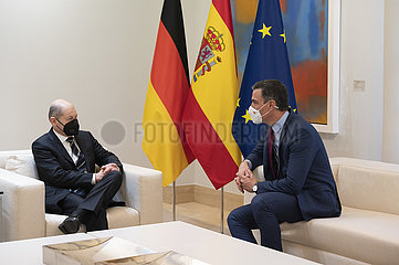 Spanien-Madrid-PM-Deutschland-Kanzler-Treffen