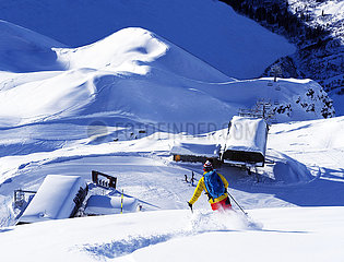 Frankreich  Savoie (73) Tarentaise  Montvalezan  Skigebiet La Rosiere  der neue Gegend von Mont Valezan Gipfel von Mont Valezan