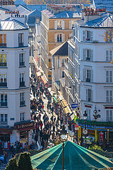 France. Paris (75) 18th Arr. Montmartre  at the foot of the Sacre-Coeur