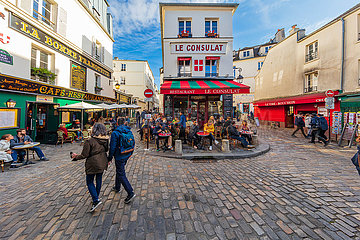 France  Paris (75) 18 eme Arr  Montmartre  Le Consulat restaurant