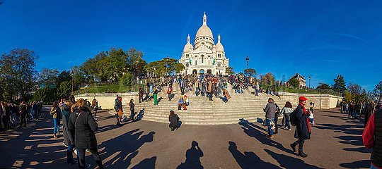 Frankreich. Paris (75) 18. Arr. Montmartre  die Sacre-Coeur-Basilika