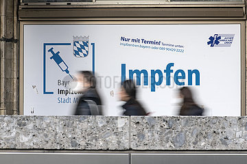 Impfzentrum der Stadt München  Marienplatz  Rathaus  21. Januar 2022