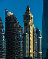 Vereinigte Arabische Emirat. DUBAI. Trade Center District. Damac Park Towers auf dem Linken und dem Al Yaqoub-Turm auf der Rechten Seite.