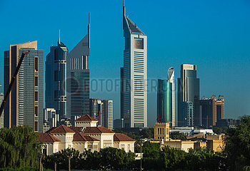 Vereinigte Arabische Emirat. DUBAI. Trade Center District. Emirates Towers.