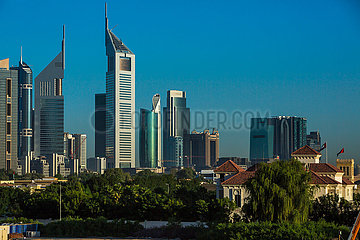 Vereinigte Arabische Emirat. DUBAI. Trade Center District. Emirates Towers.