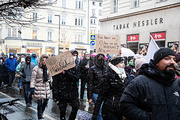 Protest gegen die Impfpflicht in Innsbruck