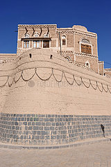 Jemen  Sana'a. Das Historische Zentrum (WORL-Kulturerbe UNESCO) Hut Noche Einigen der Wände