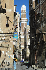 Jemen  Sana'a. Das Historische Zentrum (Worl Heritage UNESCO) Hat Viele Moscheen. Das Großartige Wurde 630 Erbaut.