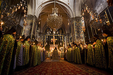 Israel. Jerusalem. BEGRÄBNISZERMONIE von Armenisch orthodoxen Während der Heiligen Woche