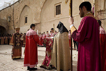 Israel. Jerusalem. UNESCO-WELTKULTURERBE. Orthodoxe Heilige Woche. Heiliger Sonntag. Armenier