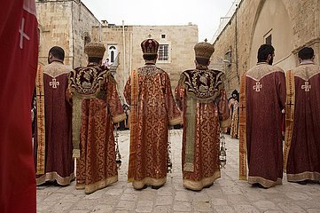 Israel. Jerusalem. UNESCO-WELTKULTURERBE. Ostern Sonntag von Armenisch orthodox