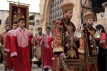 Israel. Jerusalem. Ostern Sonntag von Armenisch orthodox