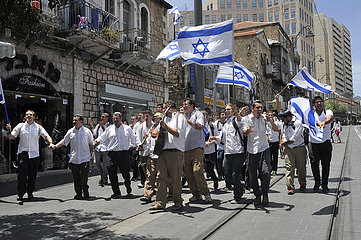 Israel. Jerusalem. UNESCO-WELTKULTURERBE. Feier von Yom Yerushalaim (Tag von Jerusalem)