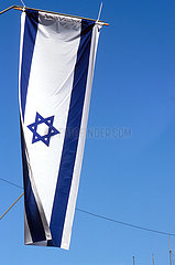 Israel. Jerusalem. Israel-Flagge.