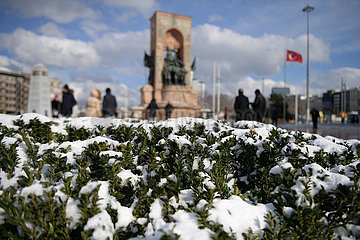 Türkei-Istanbul-Schneefall