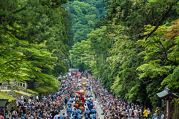 Shunki Reitaisai (Großfestival des Frühlings)  Toshogu-Schrein  Nikko Nationalpark  Kanto-Region  Japan