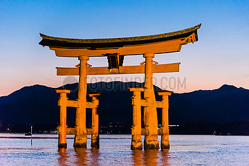Torii of Itsukushima-jinja  Miyajima island  Hiroshima prefecture  Chugoku region  Japan