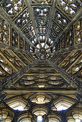 Germany  North Rhine-Westphalia  Cologne Cathedral. Interior of the south tower. With nearly 6 million visitors per year  this cathedral is Germany's most visited monument and one of the country's most popular images. Listed as a UNESCO World Heritage Site on the occasion of its 750th anniversary  the building rises to 157 meters. This true architectural feat began in 1248 and ended in 1880