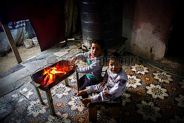 MIDEAST-GAZA-COLD WEATHER