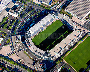 FRANKREICH. Puy-de-Dome (63) Clermont-Ferrand. Luftbild des Parc des Sports Marcel-Michelin-Stadion