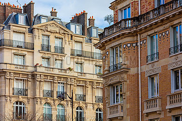 Frankreich  Paris (75) Haussmann -Architekturgebäude  typischerweise Pariser.