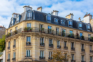 Frankreich  Paris (75) Haussmann -Architekturgebäude  typischerweise Pariser.