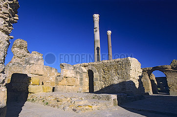 Tunesien  Karthago  Ruinen der Antonine Bäder  Archäologische Site ALS Welterbe von der UNESCO aufgelistet