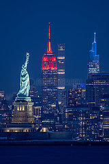 U.S.-New York-Chinesischer Neujahrsfeier-Licht-Projektion