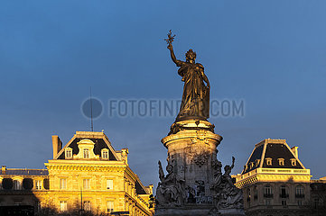 Frankreich. Paris. Republik Square