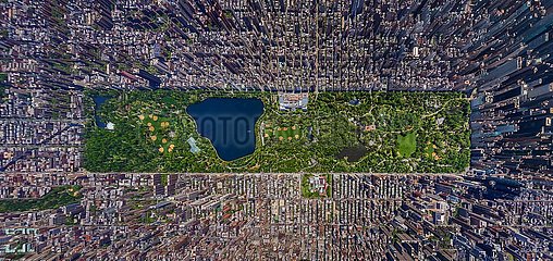 Vereinigte Staaten. New York  Manhattan. Luftbild des Central Park
