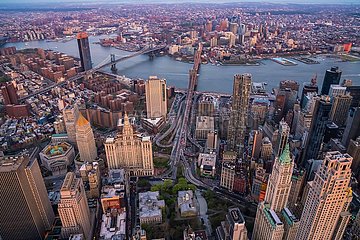 Vereinigte Staaten. New York. Manhattan. Luftaufnahme.