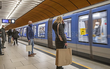 Münchener U-Bahn  Januar 2022