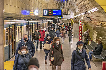Münchener U-Bahn  Januar 2022