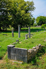 Hauptstadt Limenas  antike Ruinen  Thassos  Griechenland