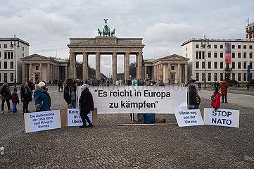 Berlin  Deutschland  Demonstration am Brandenburger Tor für Frieden und Demokratie in der Ukraine